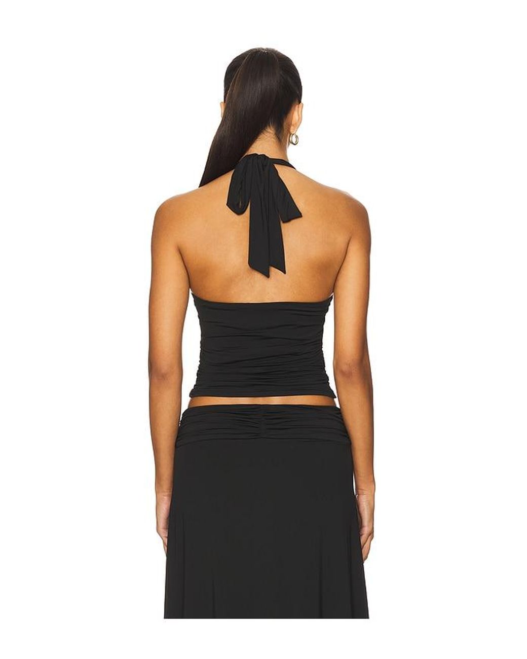 Runaway the Label Black Indiana Keyhole Halter Top
