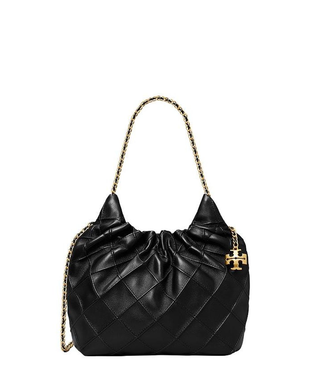 Tory Burch Black Fleming Mini Hobo Bag