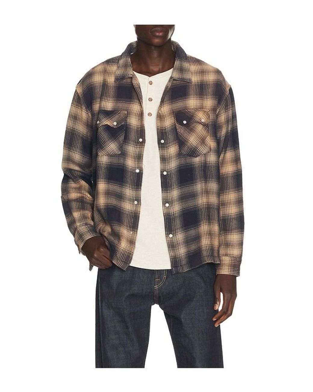 Levi's Black Boxy Western Long Sleeve Shirt for men