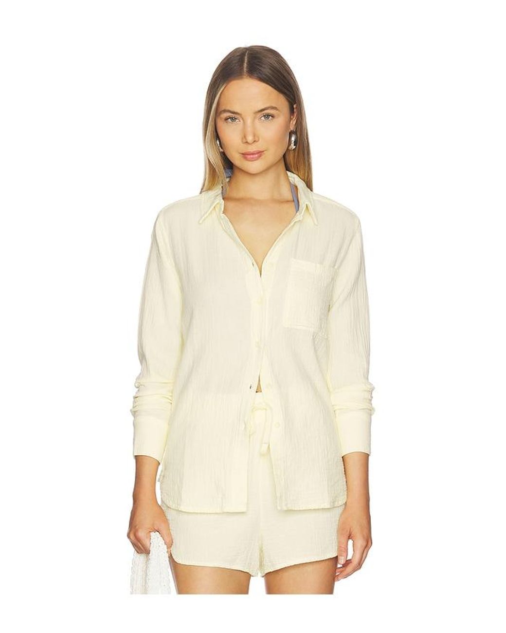 Bobi Natural Button Down Shirt