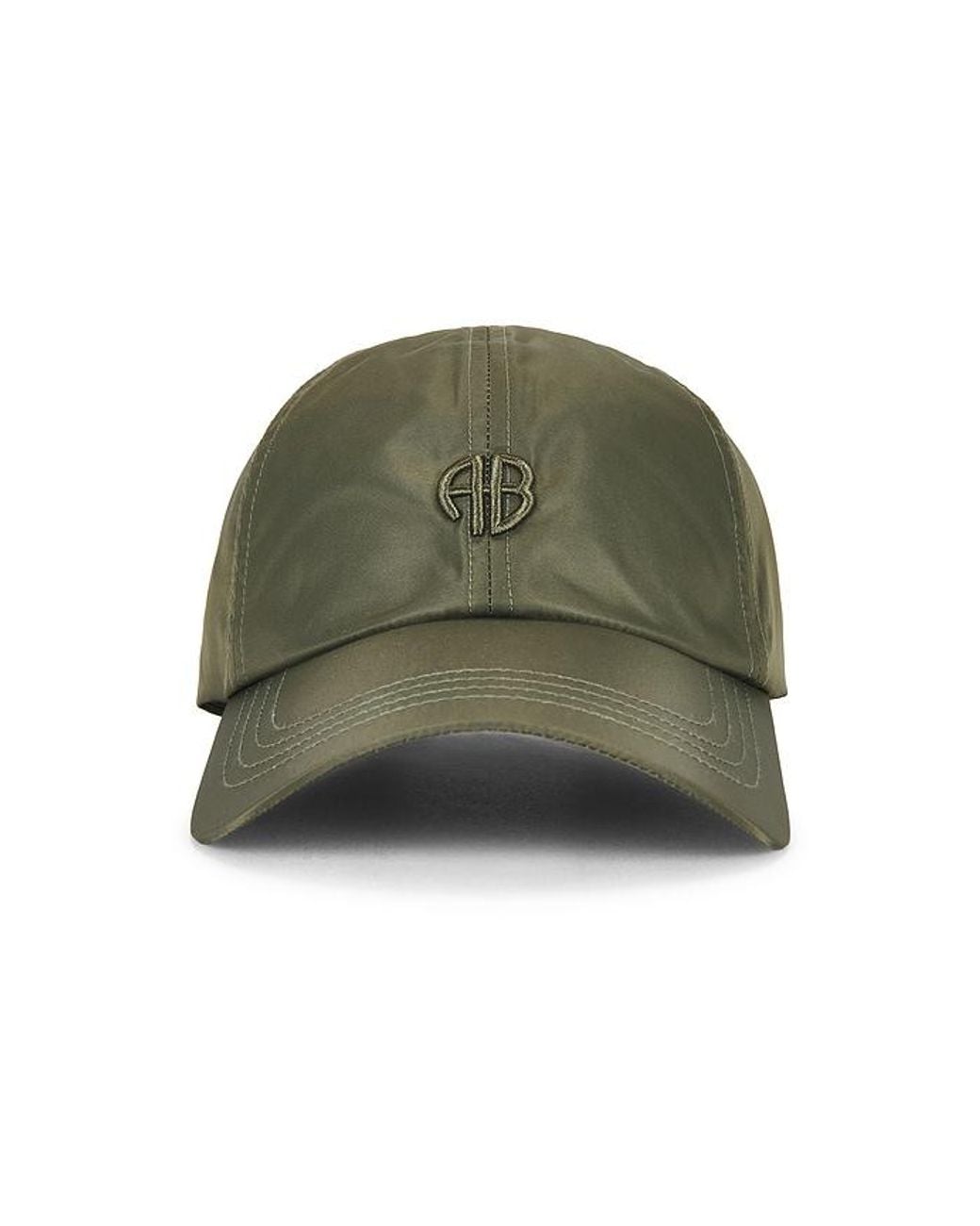 Anine Bing Green Jeremy Baseball Cap Nylon