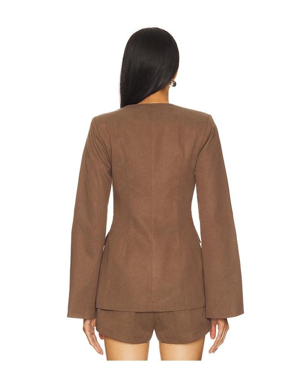 SNDY'S Brown Emilie Fitted Blazer
