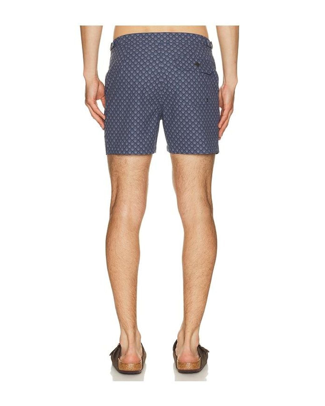 Marine Layer Blue Tailored 5 Swim Trunk for men