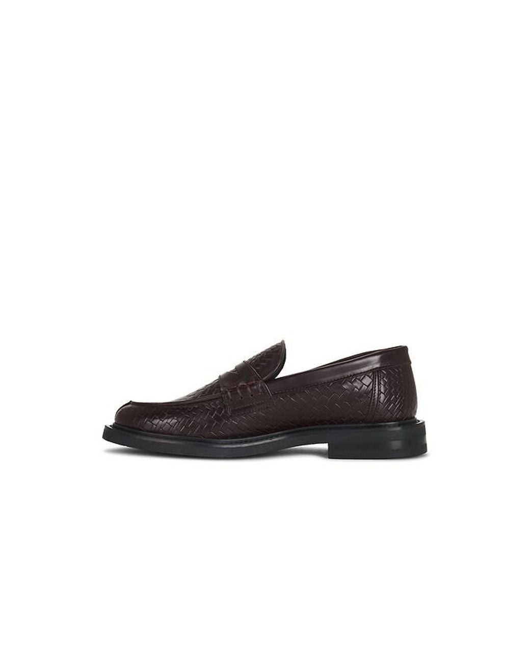 Filling Pieces Black Woven Twist Loafer for men
