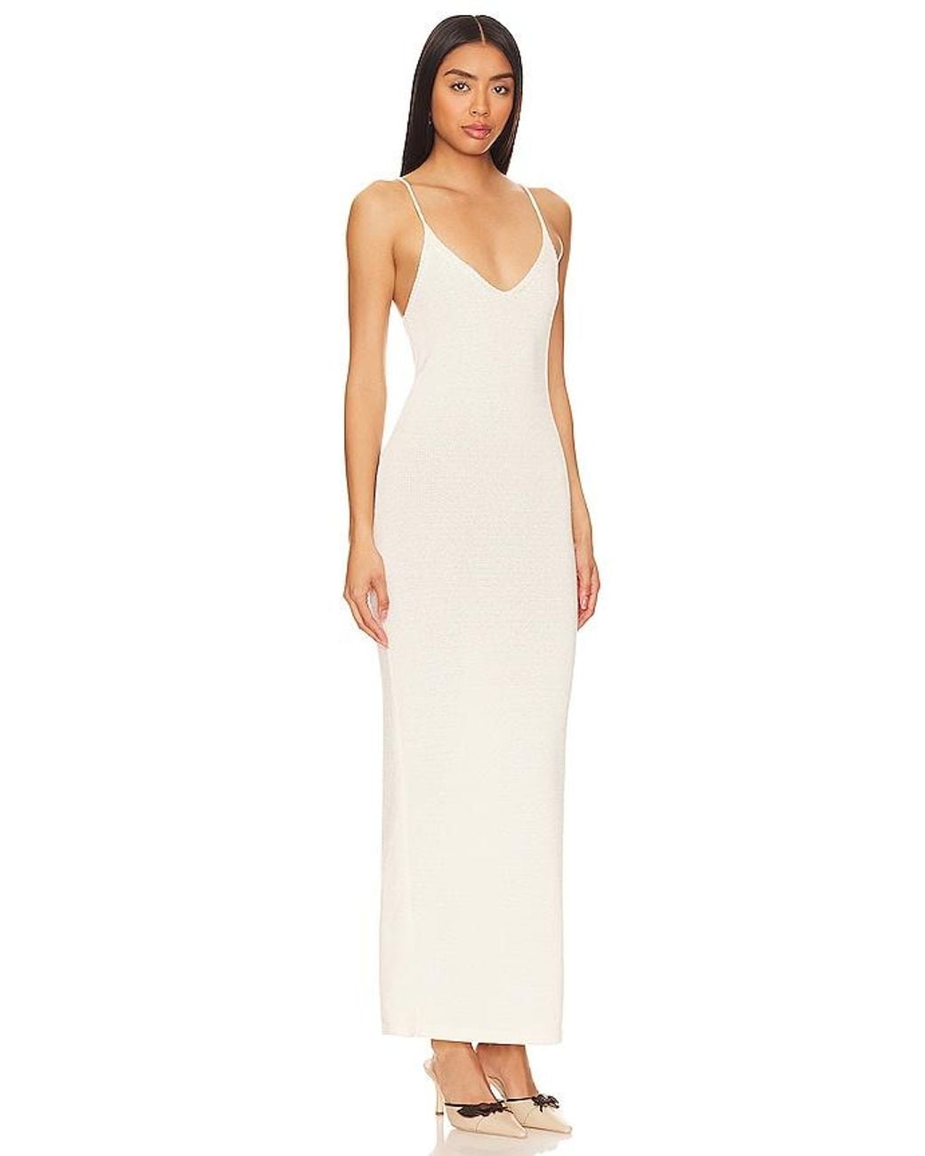 superdown White Jream Maxi Dress