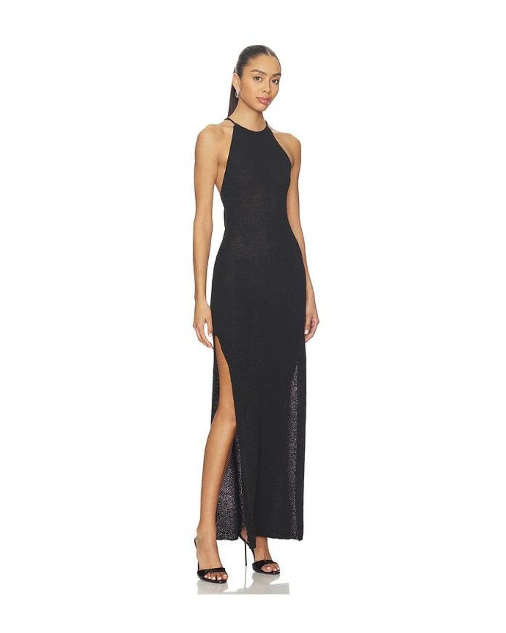 Bardot Black Larissa Halter Knit Dress