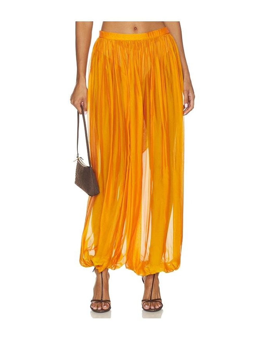 retroféte Orange Evolet Chiffon Pant