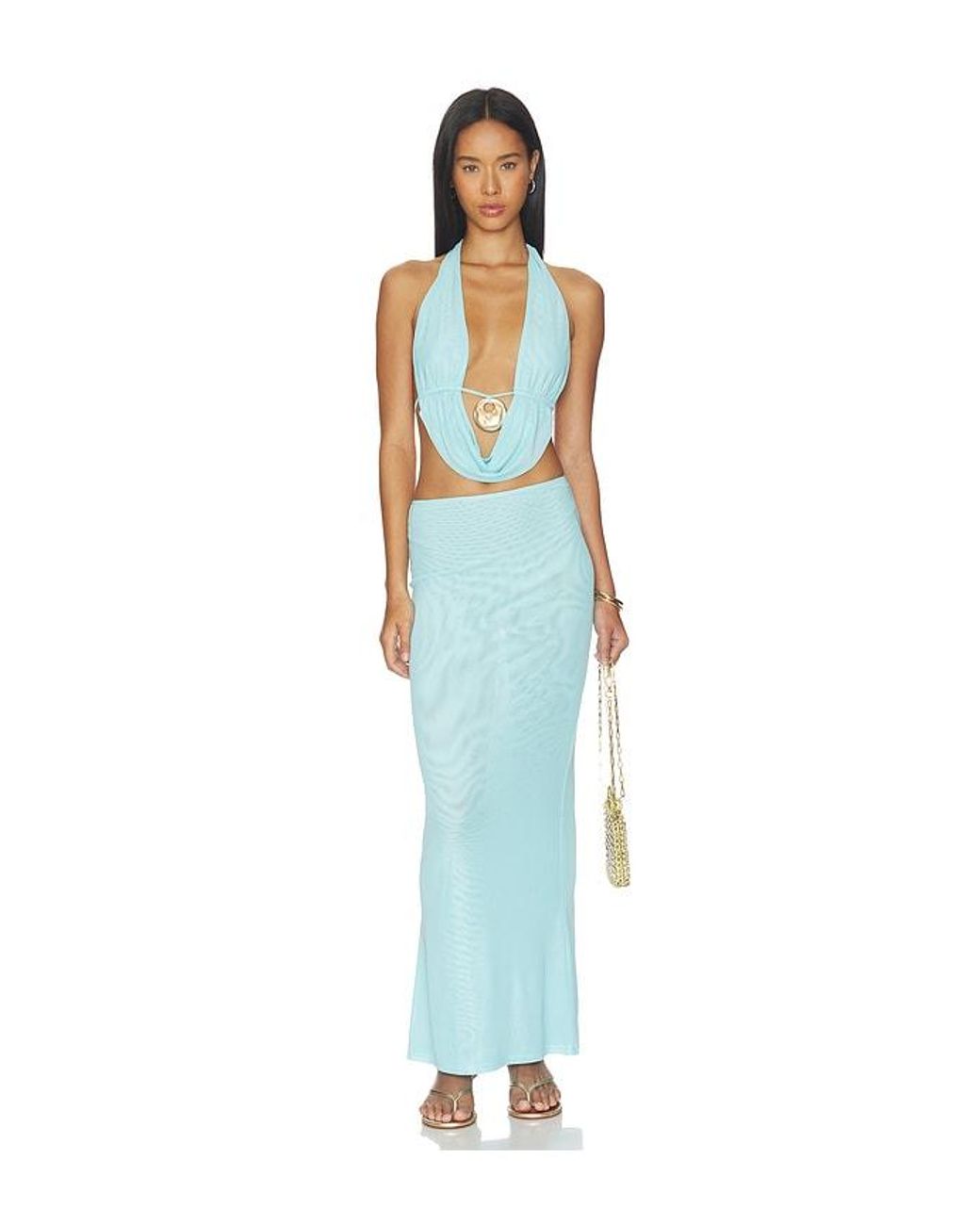 superdown Blue Saylor Halter Top