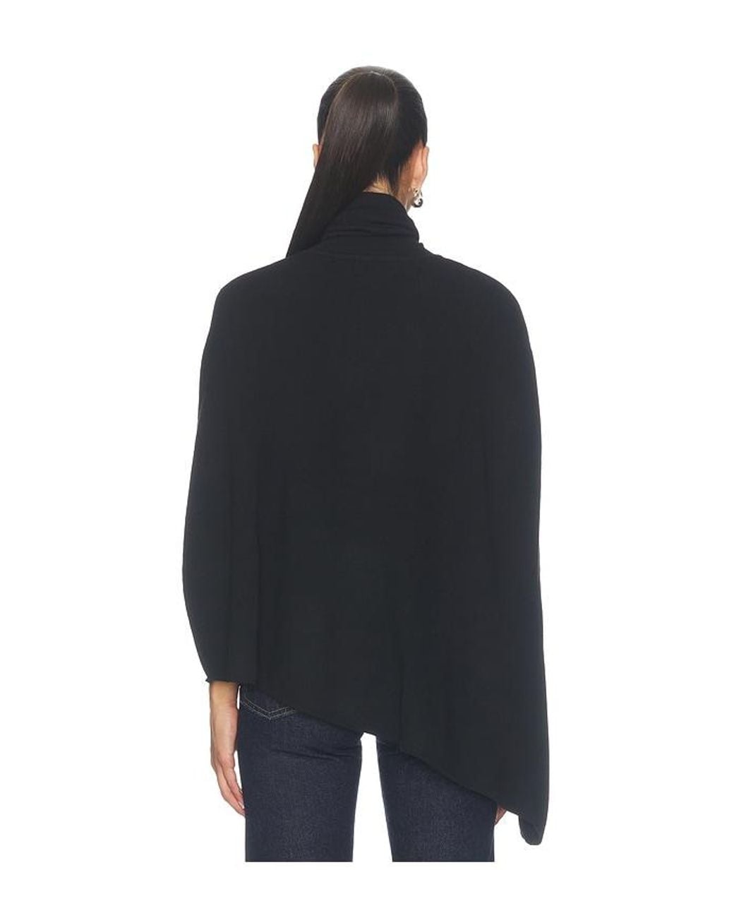 ALL THE WAYS Black Frankie Knit Poncho