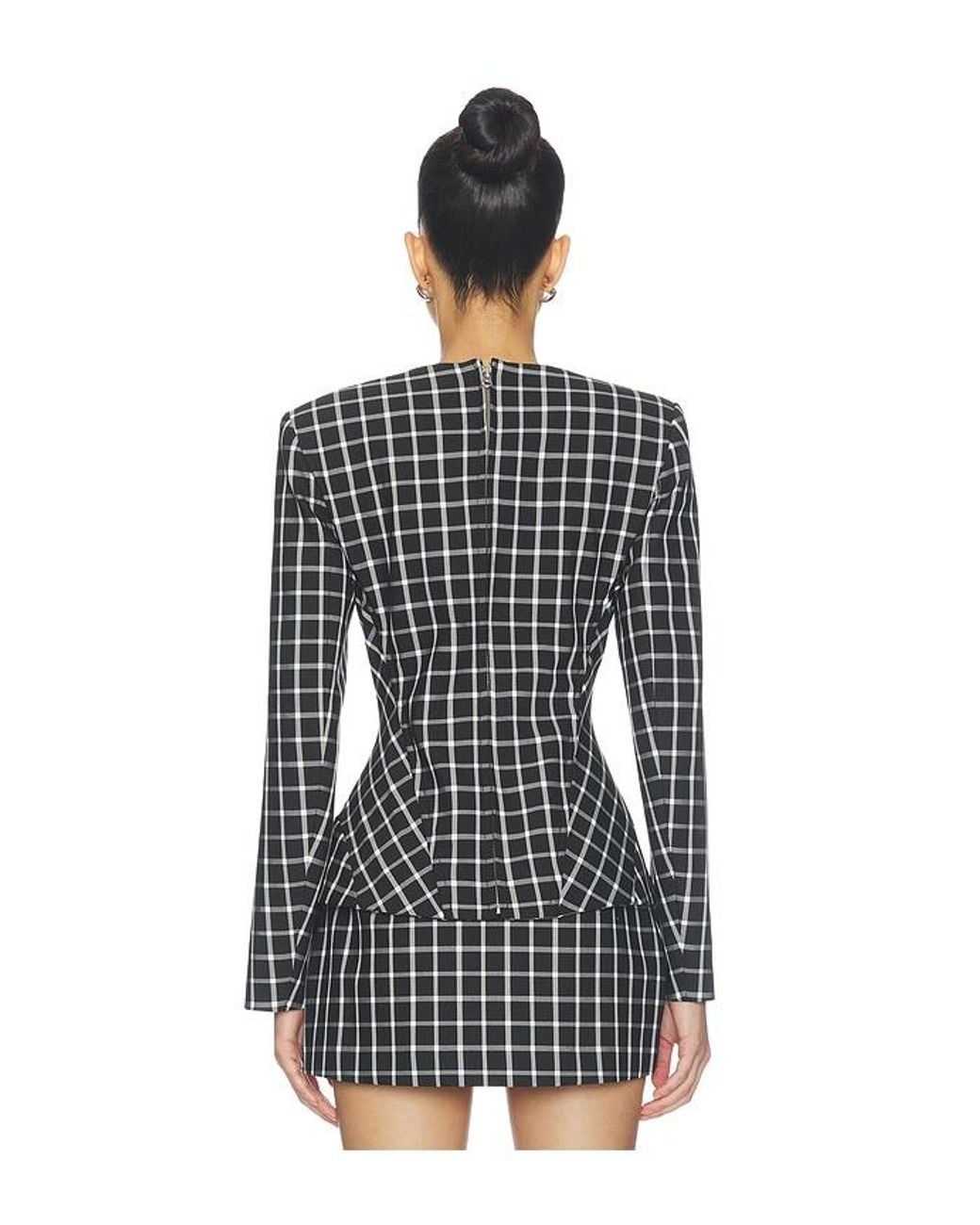 Naked Wardrobe Black Large Check Suiting Blazer