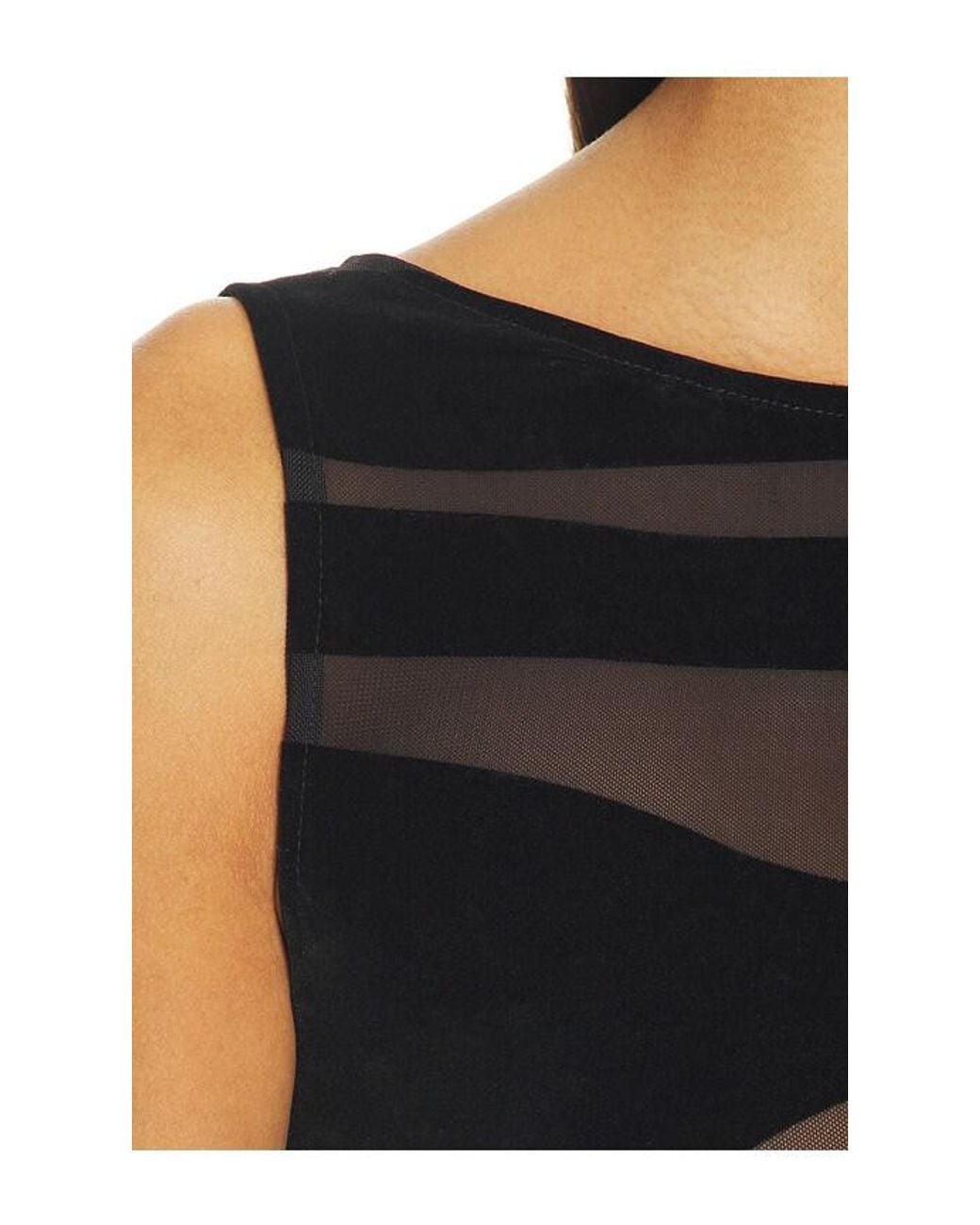 OW Collection Black Silla Asymmetric Top