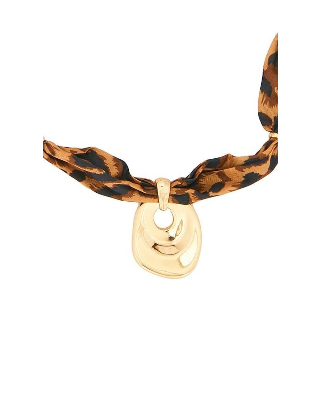 Ettika White Leopard Scarf Necklace