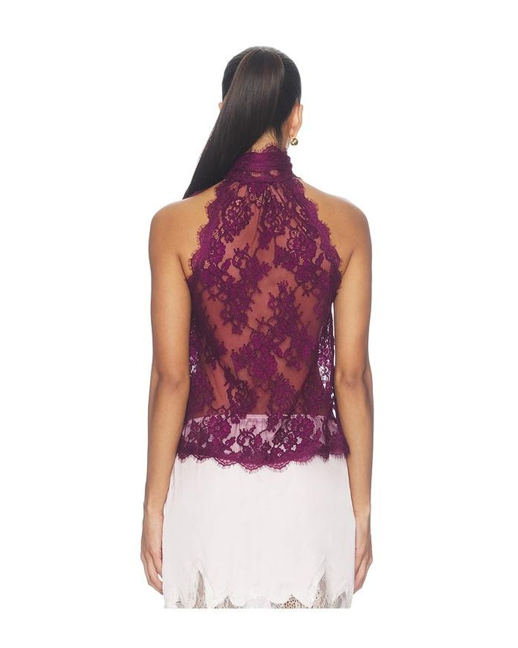 retroféte Red Sigma Lace Top