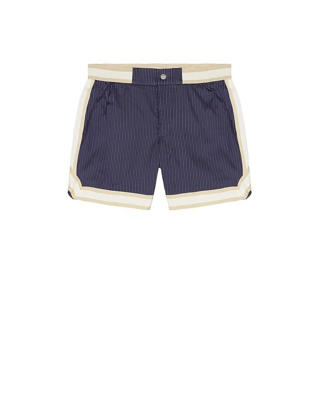CHE Blue Pinstripe Baller Swim Short for men