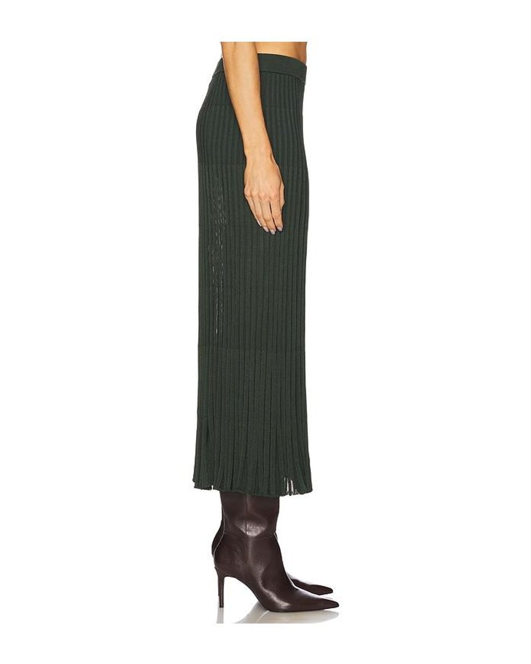 Zimmermann Green Pleated Midi Skirt