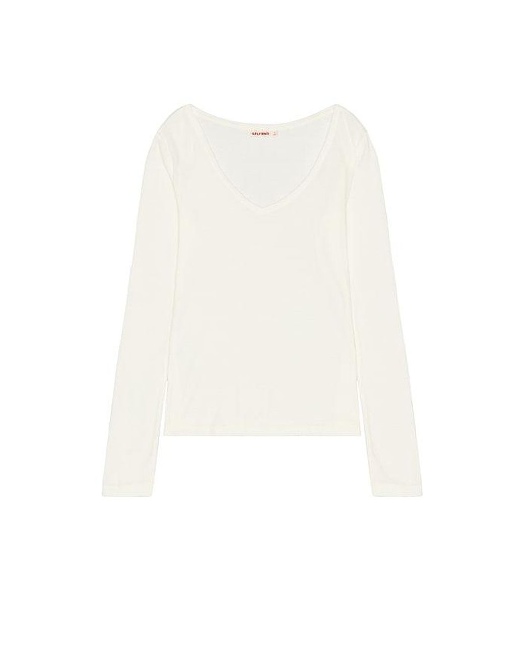 GRLFRND White Sheer V-Neck Tee