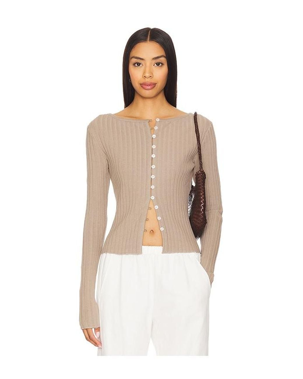 Free People White Tilly Long Sleeve Top