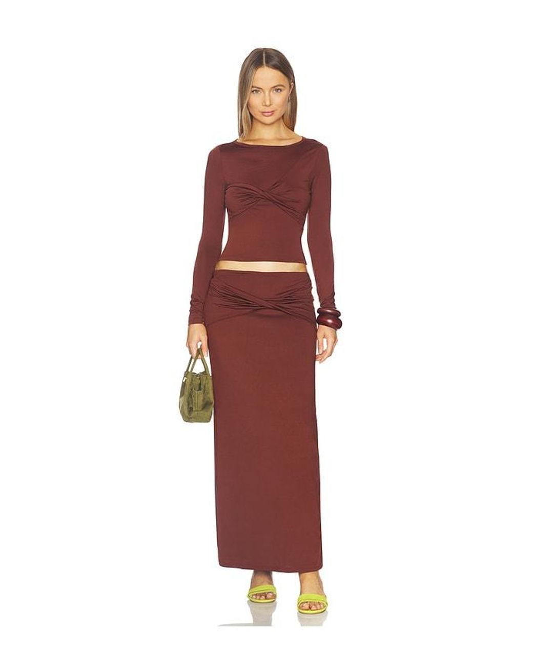 Seven Wonders Red Kamilla Twist Long Sleeve Top