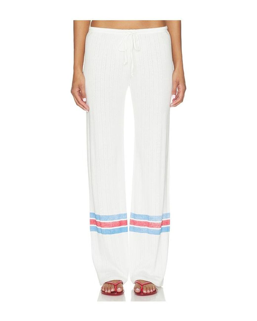 Frankie's Bikinis White Class Act Pointelle Pant