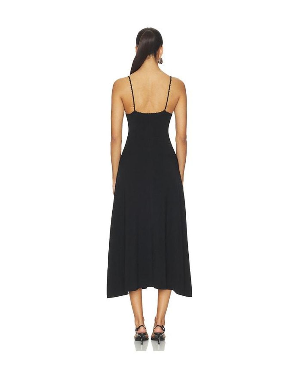 Theory Black Square Neck Maxi Dress