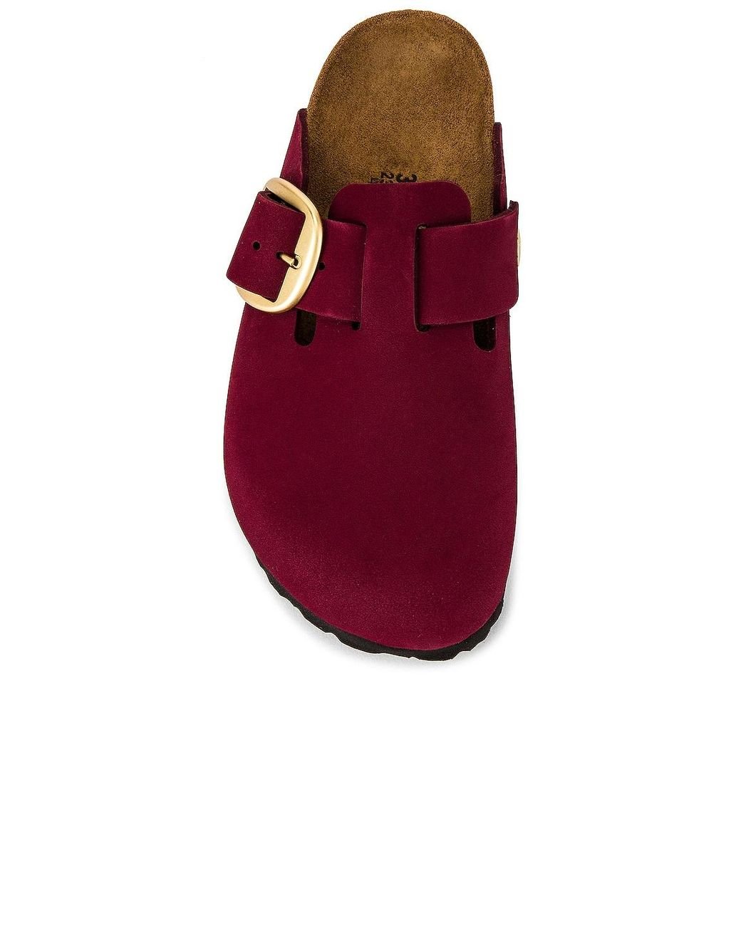 Birkenstock boston hotsell shearling burgundy
