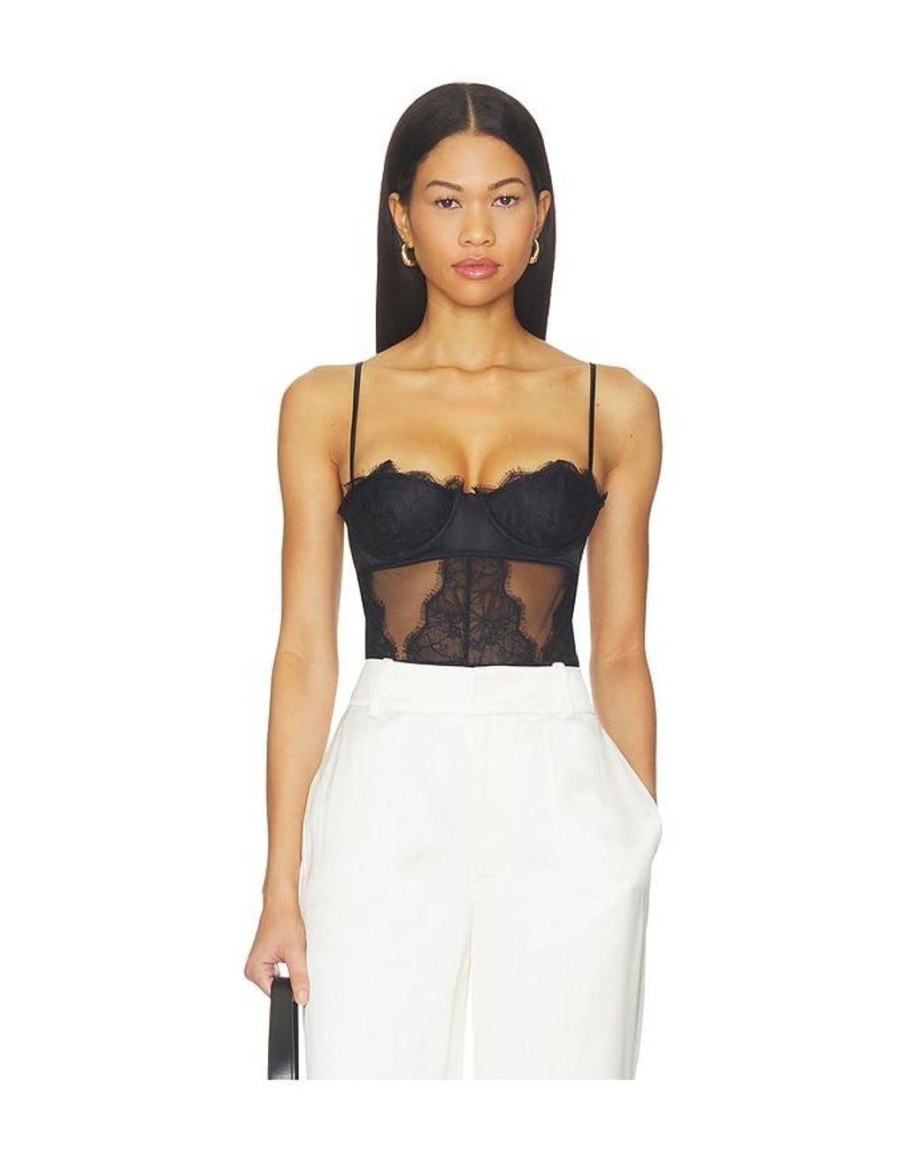Kiki de Montparnasse Black Agnes Galloon Lace Bodysuit