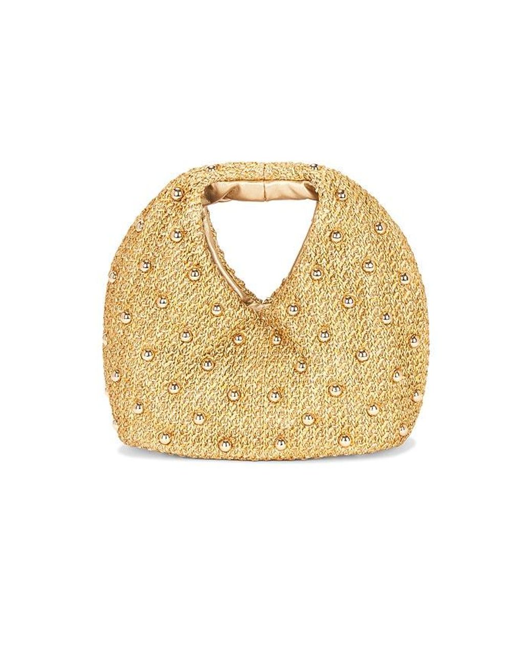 Dolce Vita Natural Studded Raffia Bag