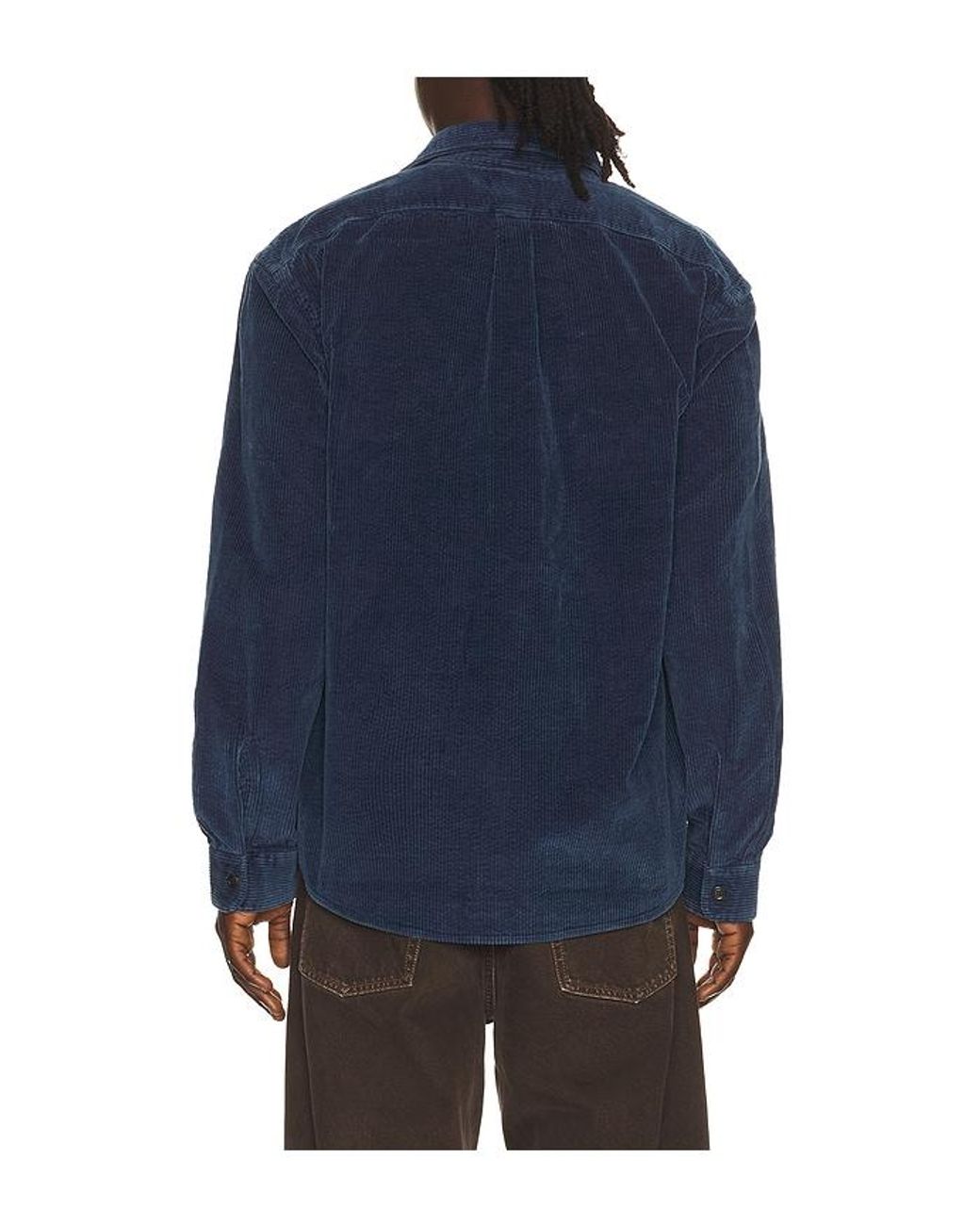 Polo Ralph Lauren Blue Long Sleeve 8 Wale Cord Ranger Sport Shirt for men