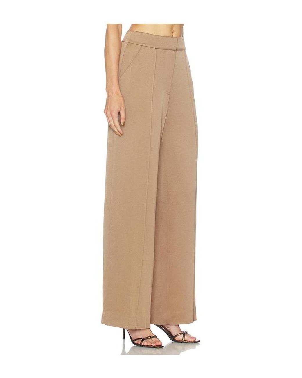 Jonathan Simkhai Natural Kyra Classic Wovens Wide Leg Pant