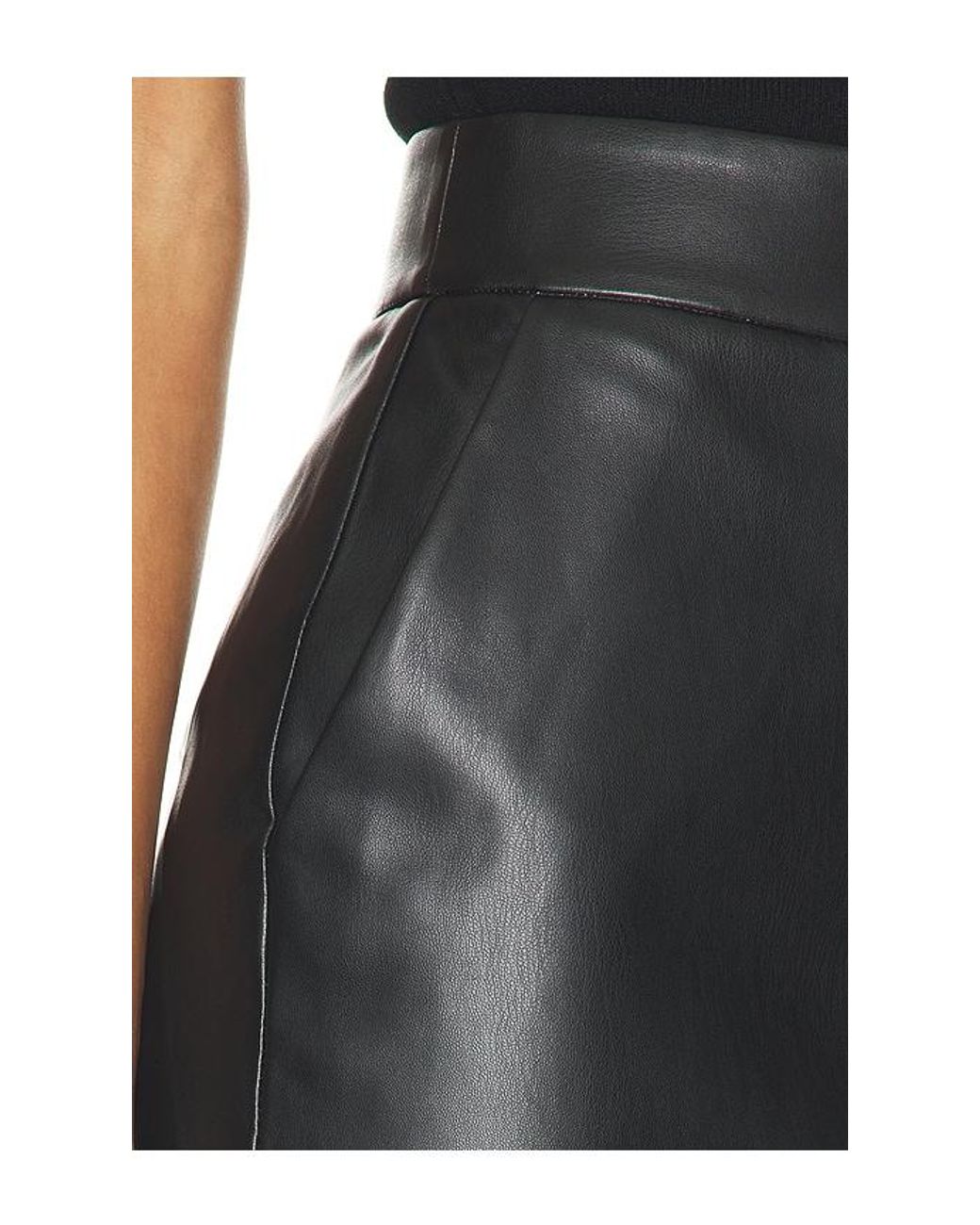 FAVORITE DAUGHTER Black The Faux Leather Meyer Skirt