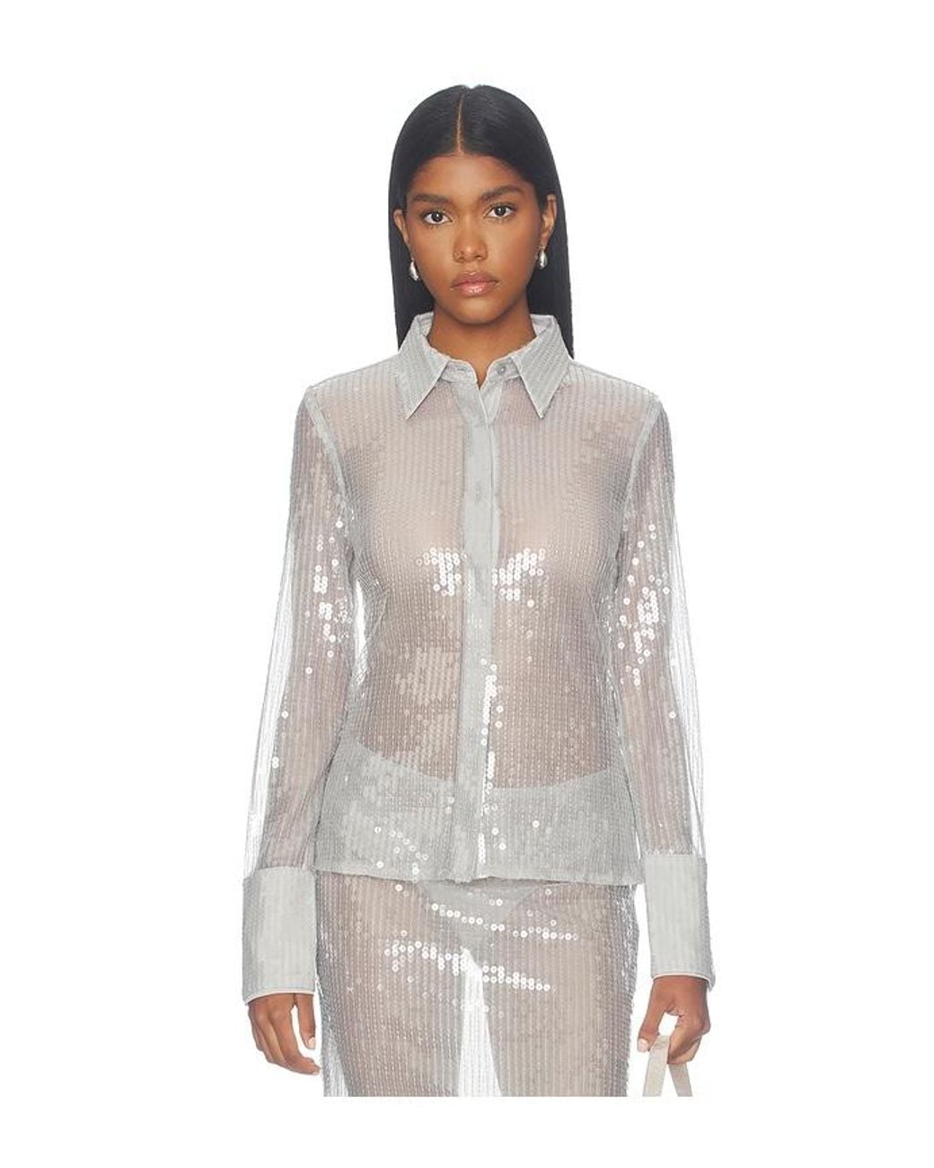 superdown White Makayla Button Up Top