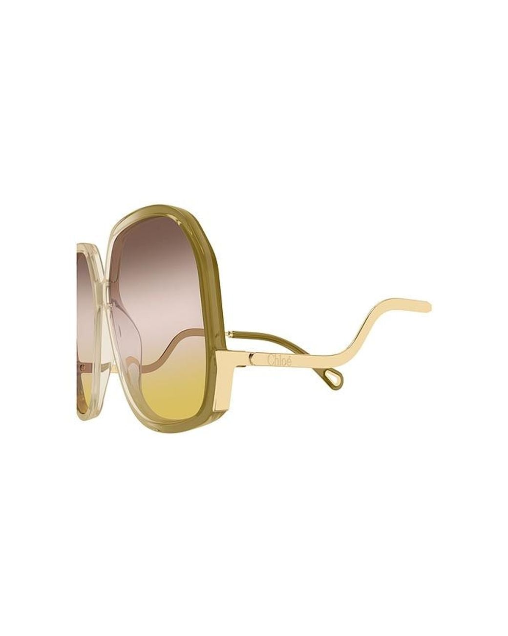 Chloé White Geometrical Sunglasses
