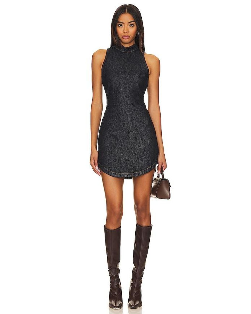 Amanda Uprichard Black X Revolve Marshall Mini Dress