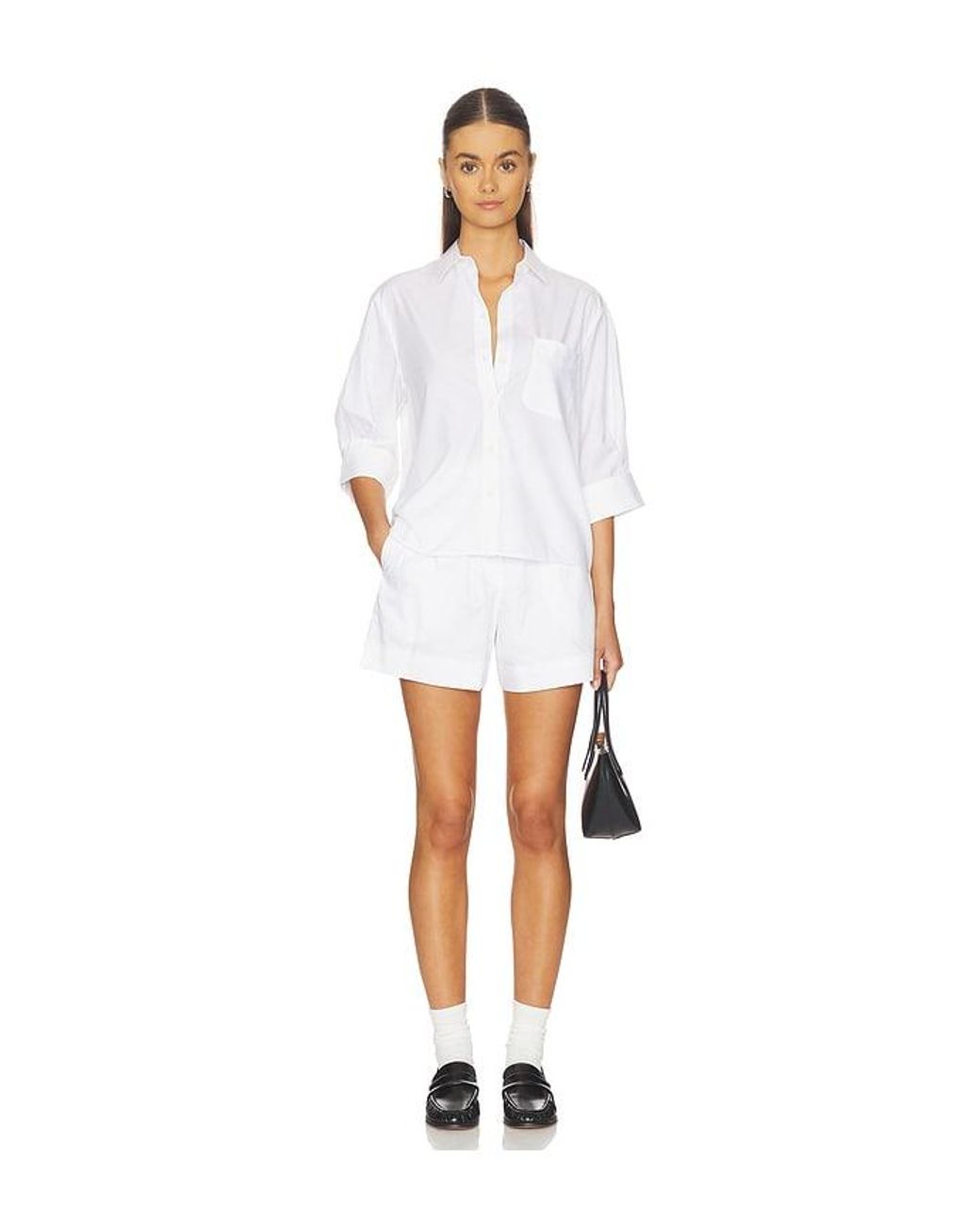 Rag & Bone White Lucia Poplin Shirt