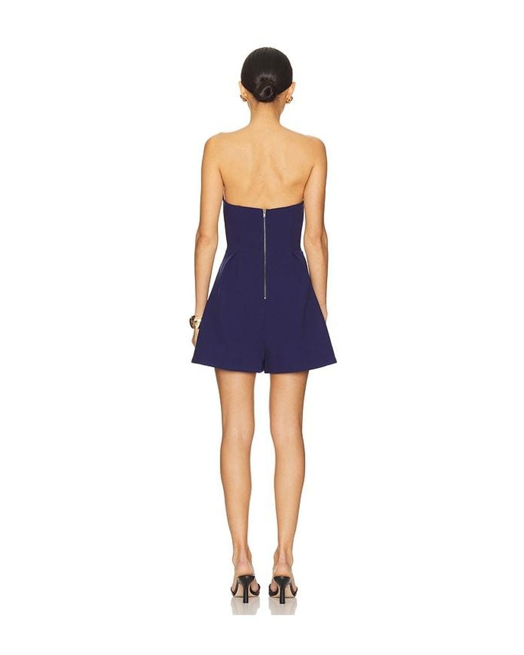 Bardot Blue X Revolve Karoline Strapless Playsuit