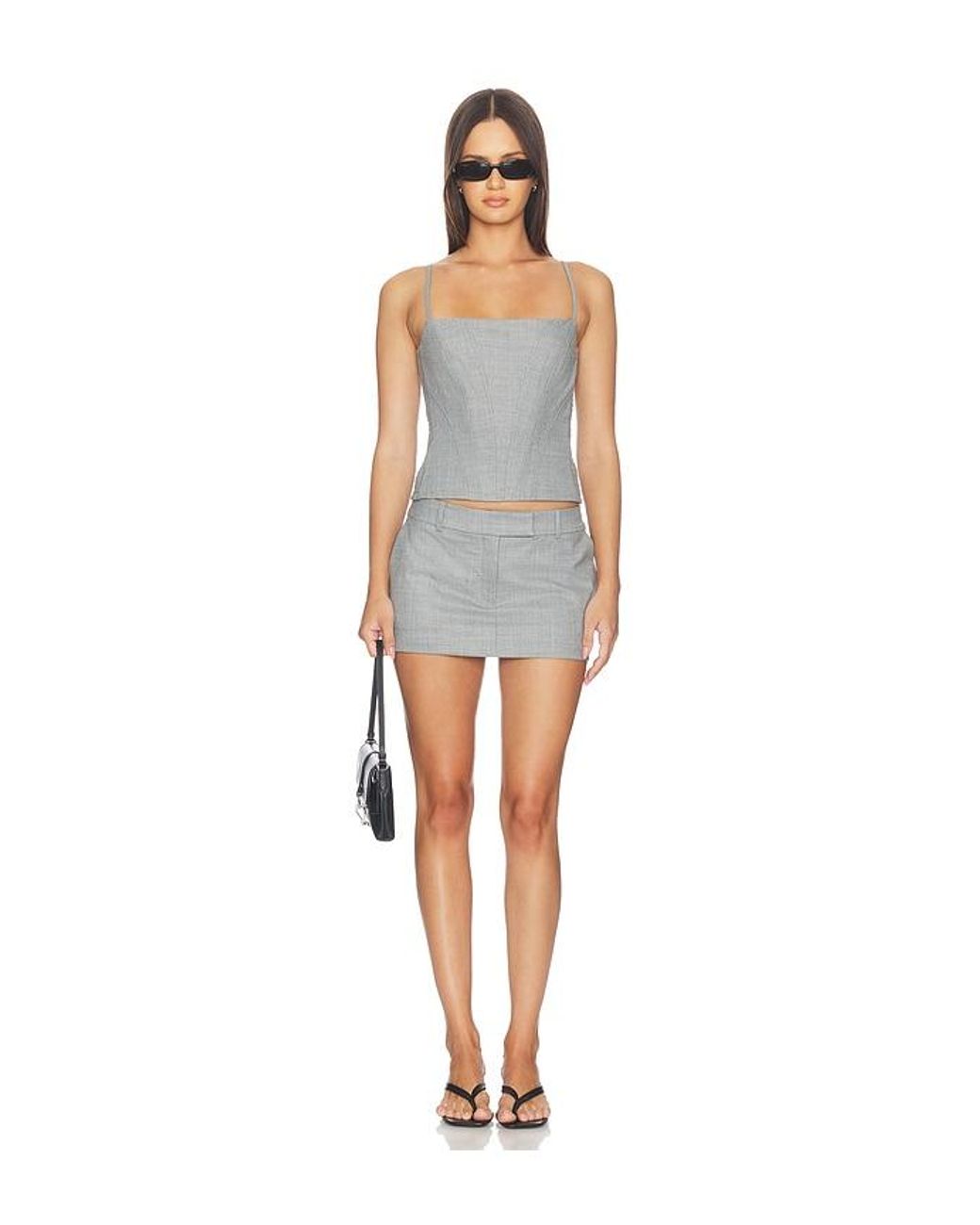 Amanda Uprichard Gray Valerie Top