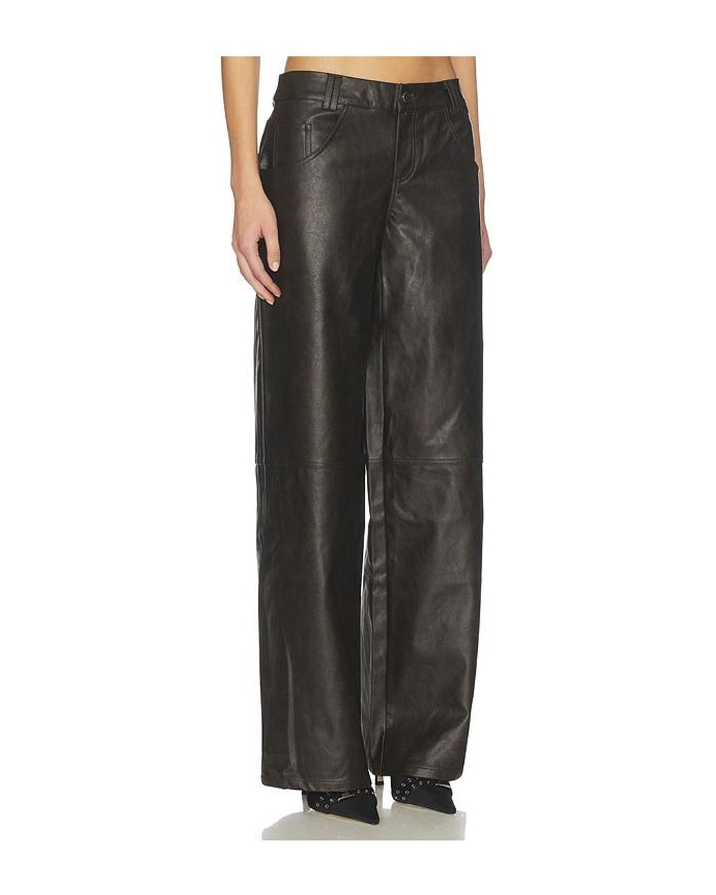 superdown Black Ana Faux Leather Pant