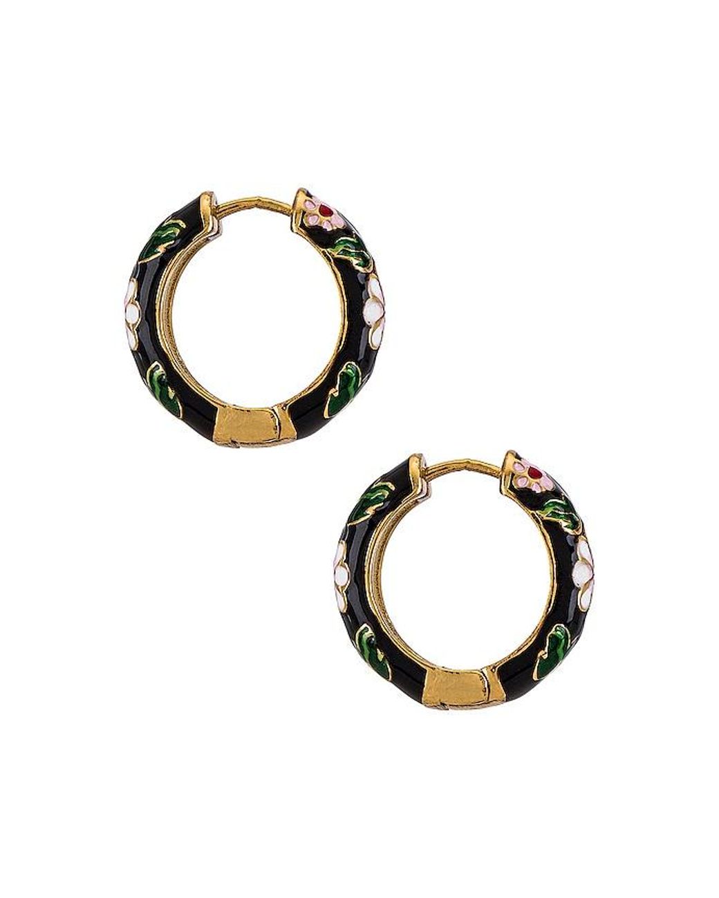 petit moments Black Deco Hoops
