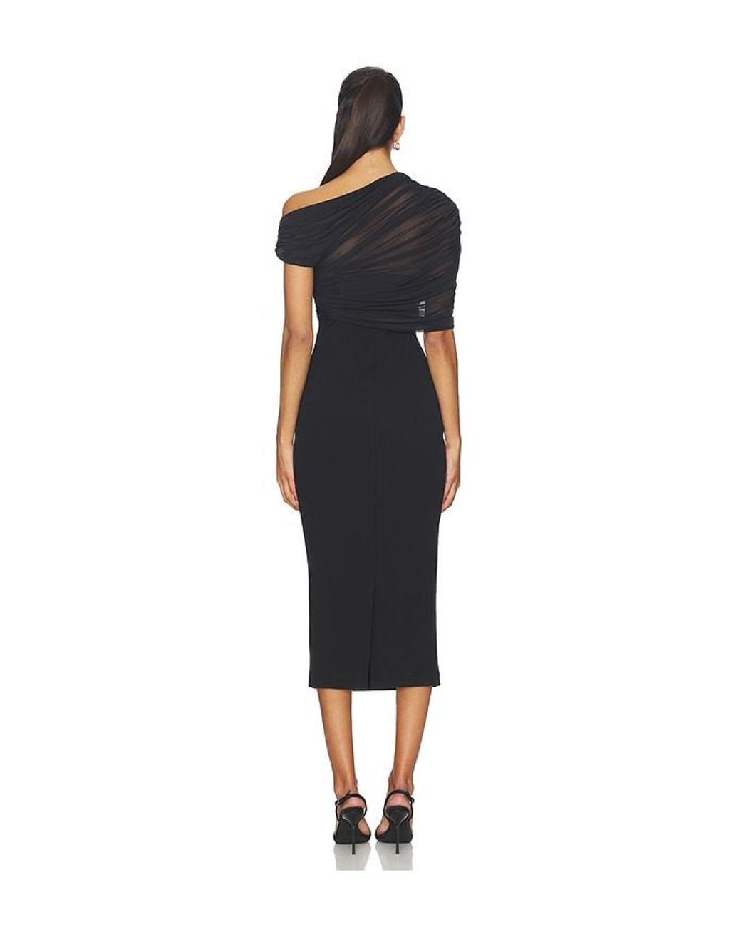SER.O.YA Black Selma Midi Dress