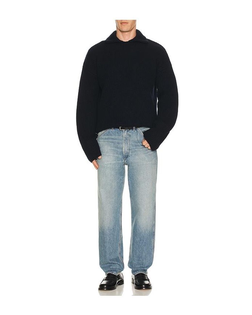 A.P.C. Black Pull Long Sleeve Polo for men