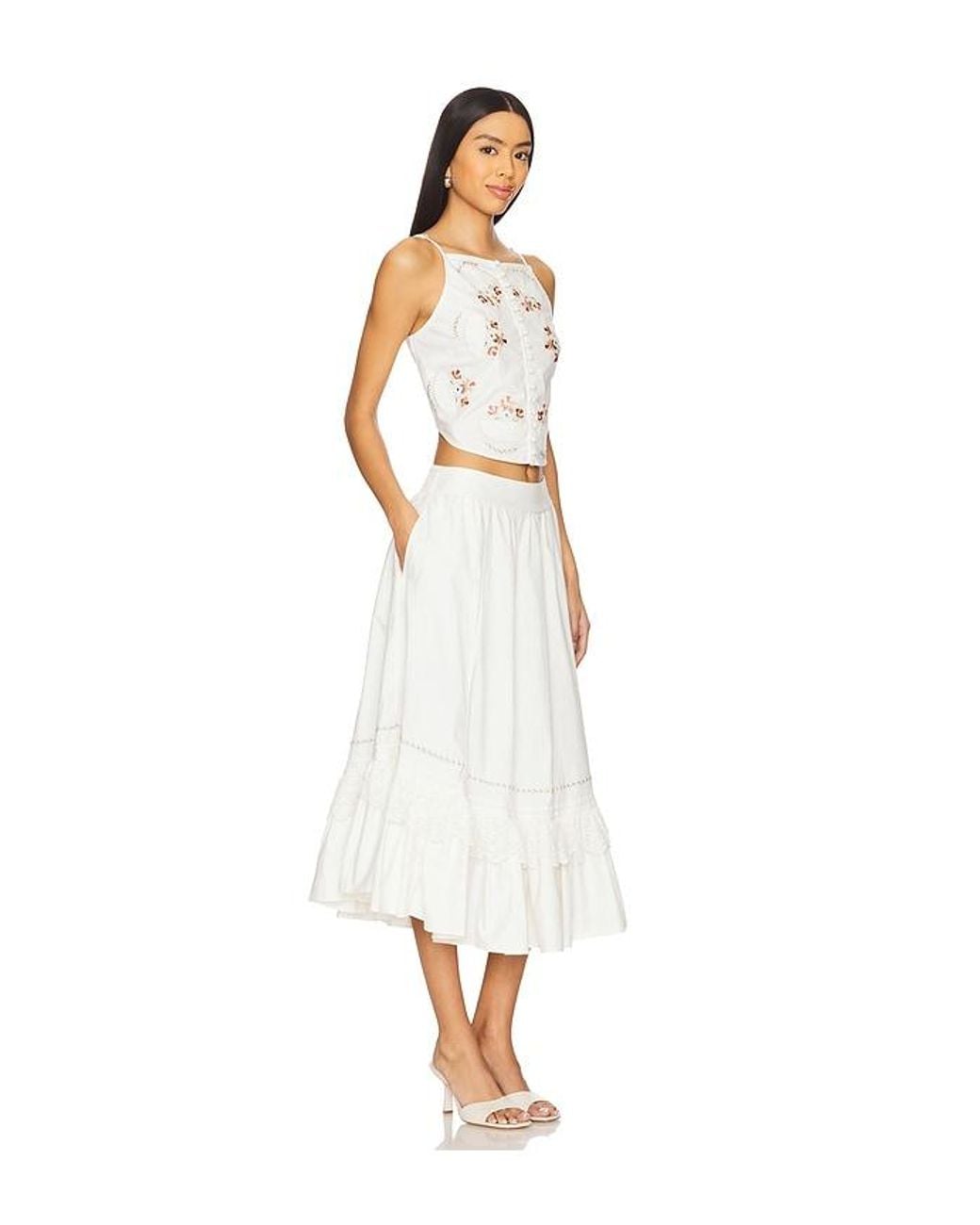 Free People White Maeberrie Set