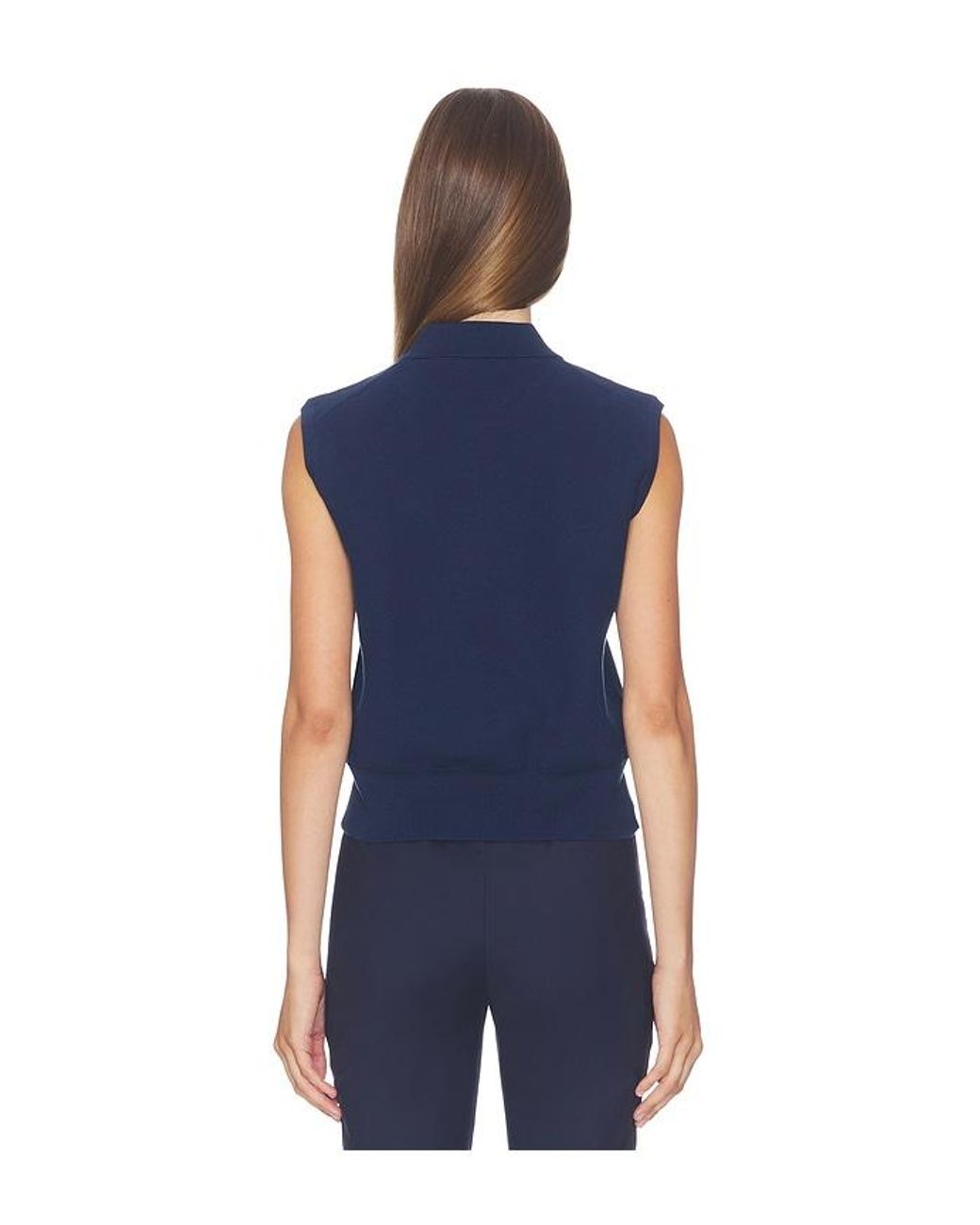 Polo Ralph Lauren Blue Sleeveless Polo Knit Collar Pullover
