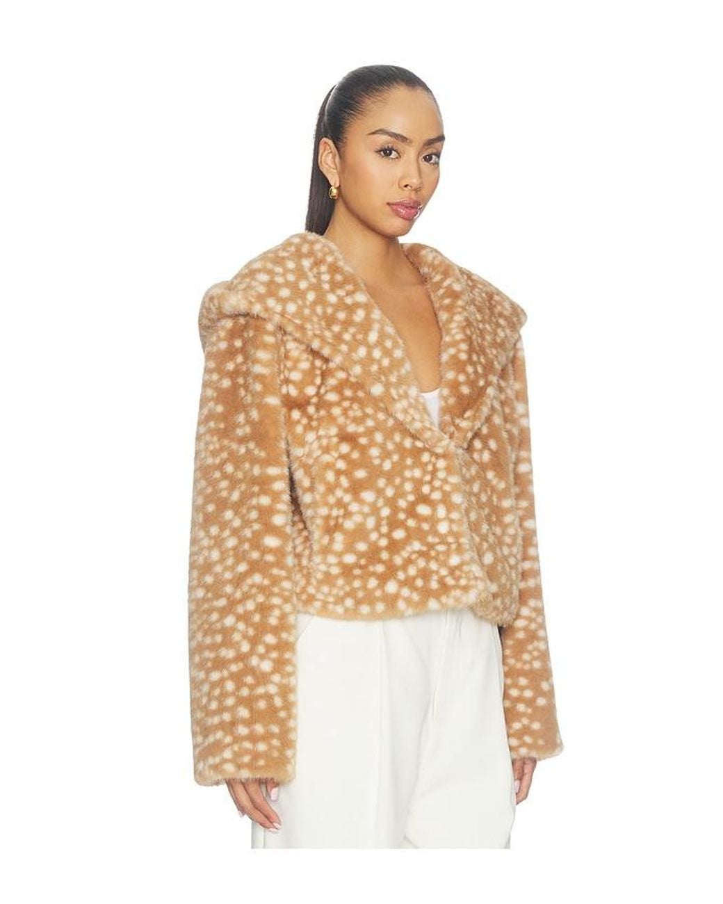 Lovers + Friends White Bambelle Faux Fur Jacket