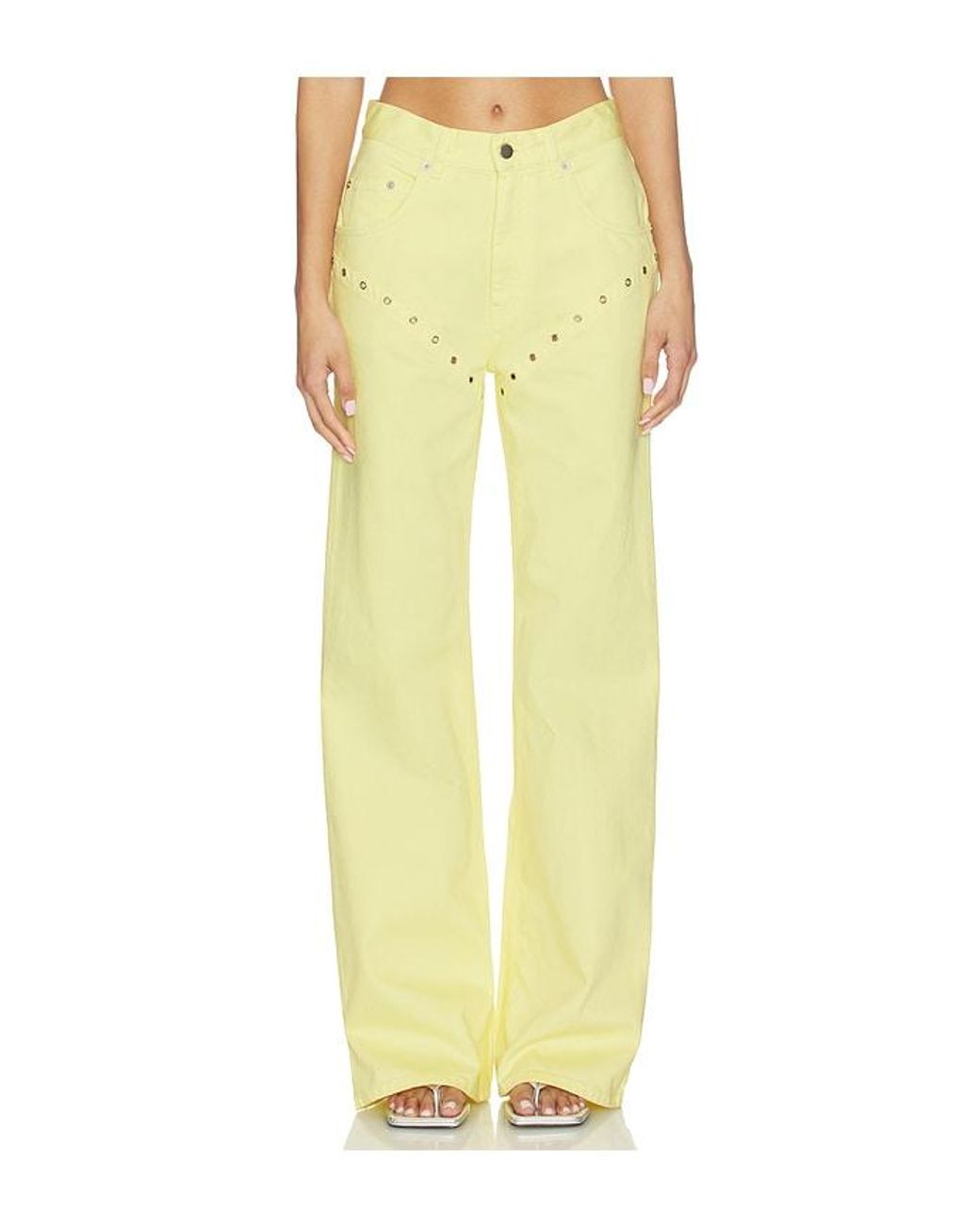 Palmatic Studio Yellow Cory Wide Leg Jean