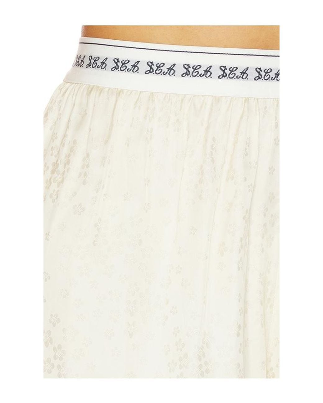 Sea White Ethel Solid Shorts
