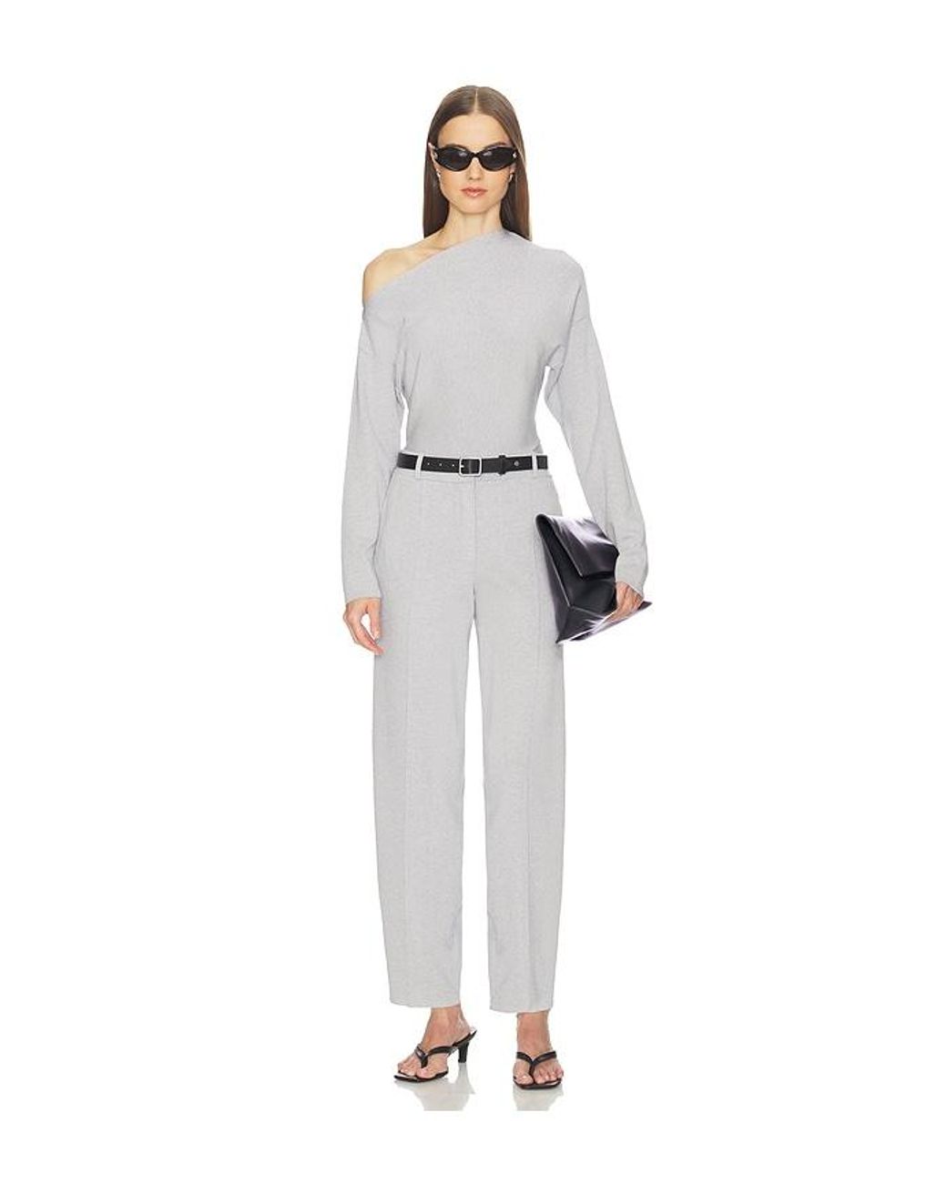 SRG White Marielle Knit Tapered Pant