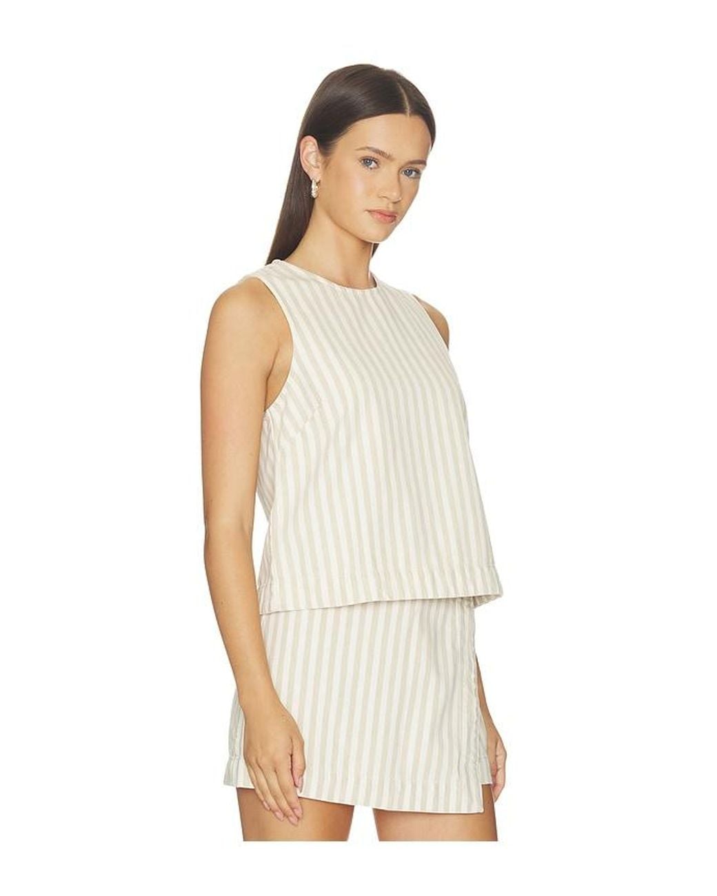 Madewell White Denim Boxy Shell Top