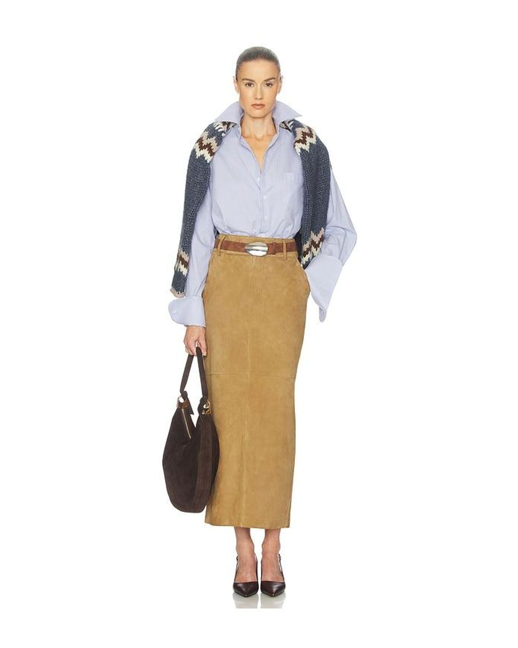 Helsa Blue Classic Oversized Shirt