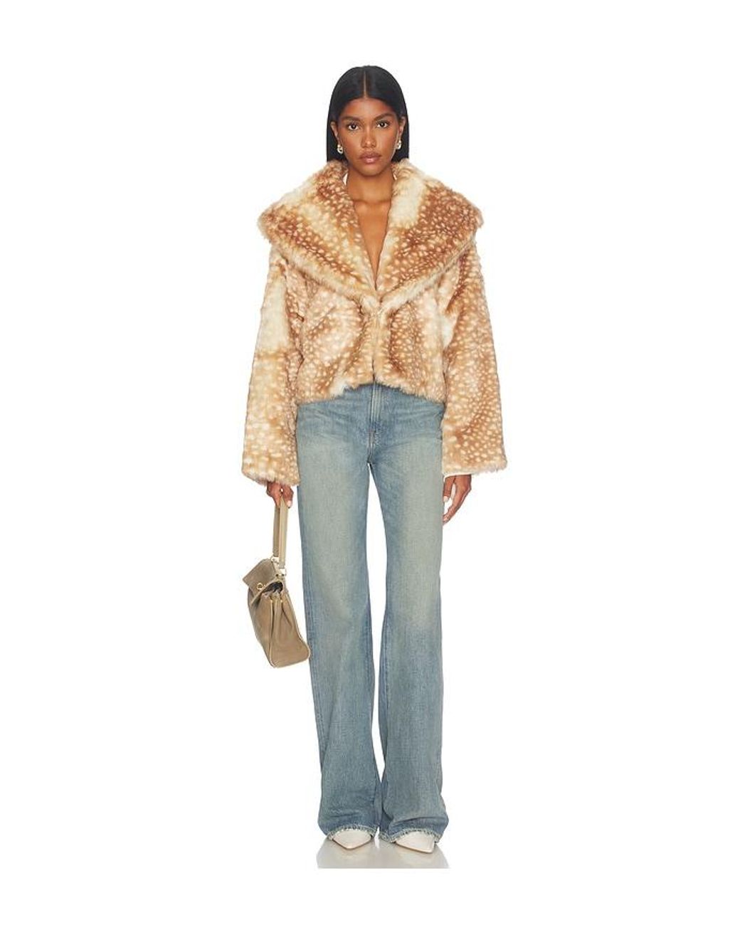 MORE TO COME Blue Rockie Faux Fur Jacket
