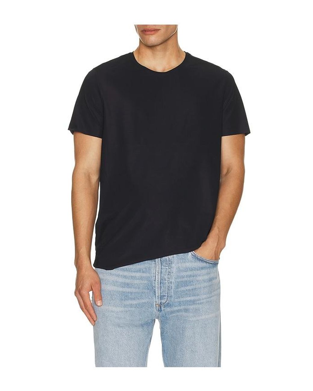 Microfiber 2 Pack Crewneck Undershirt en Black Commando pour homme